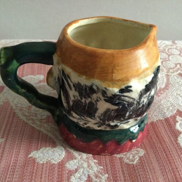 Vintage ceramic head face toby mug handled marked 3" - Picture 3 of 6